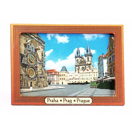 Magnetka  s rámečkem - Praha - Staroměstské náměstí